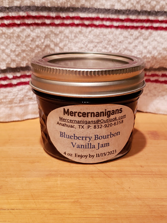 Blueberry Vanilla Bourbon Jam 4 oz