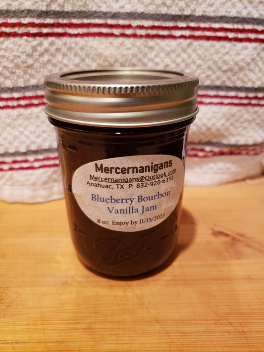 Blueberry Vanilla Bourbon Jam 8 oz